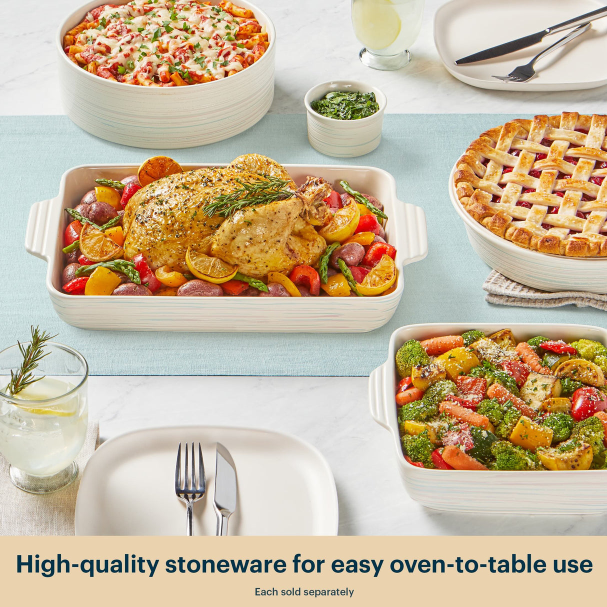 Pyrex® 3-Piece Rectangular Ceramic Bakeware Set