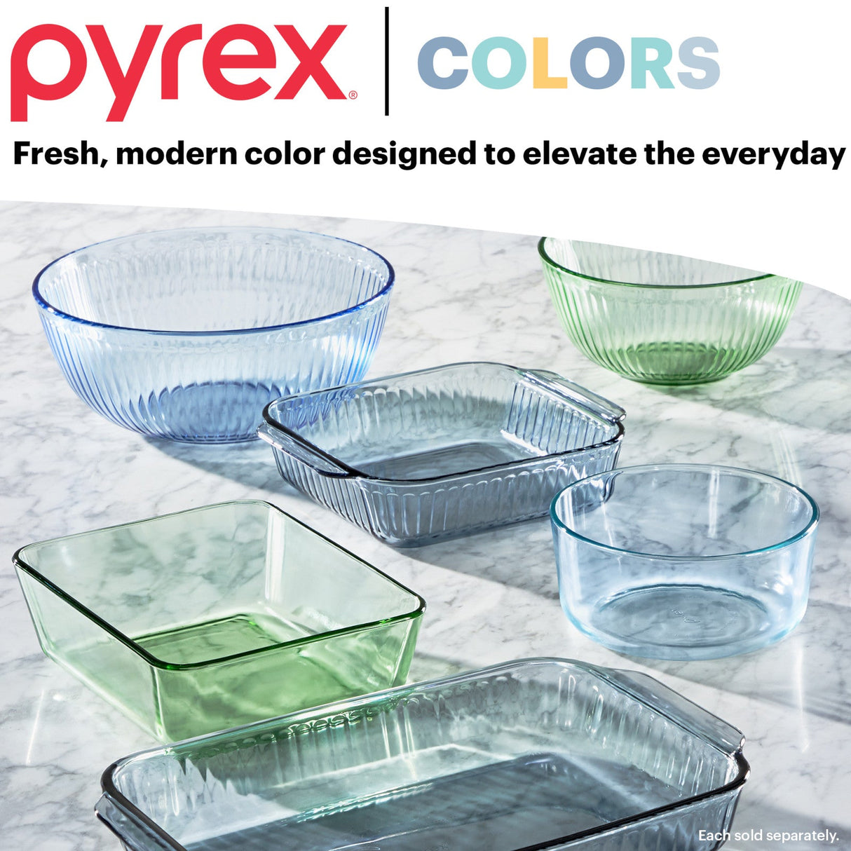 Pyrex Colors fresh modern color designed to elevate the everyday