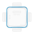 Total Solutions Square Medium Plastic Lid w/ Light Blue Seal