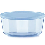 Simply Store® Tinted 7-cup Round Storage with Blue Plastic Lid