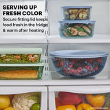 Pyrex Colors with text serving up fresh color