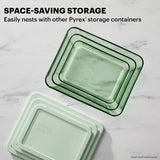  Simply Store® Tinted 4-piece Rectangle Storage Set with Green Plastic Lids  with text Space-Saving Storage