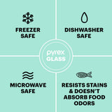 text freezer, dishwasher & microwave safe; resists stains & doesn't absorb food odors