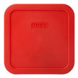 4 Cup Square Storage Plastic Lid  Red