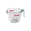 Pyrex measuring cup on a white background